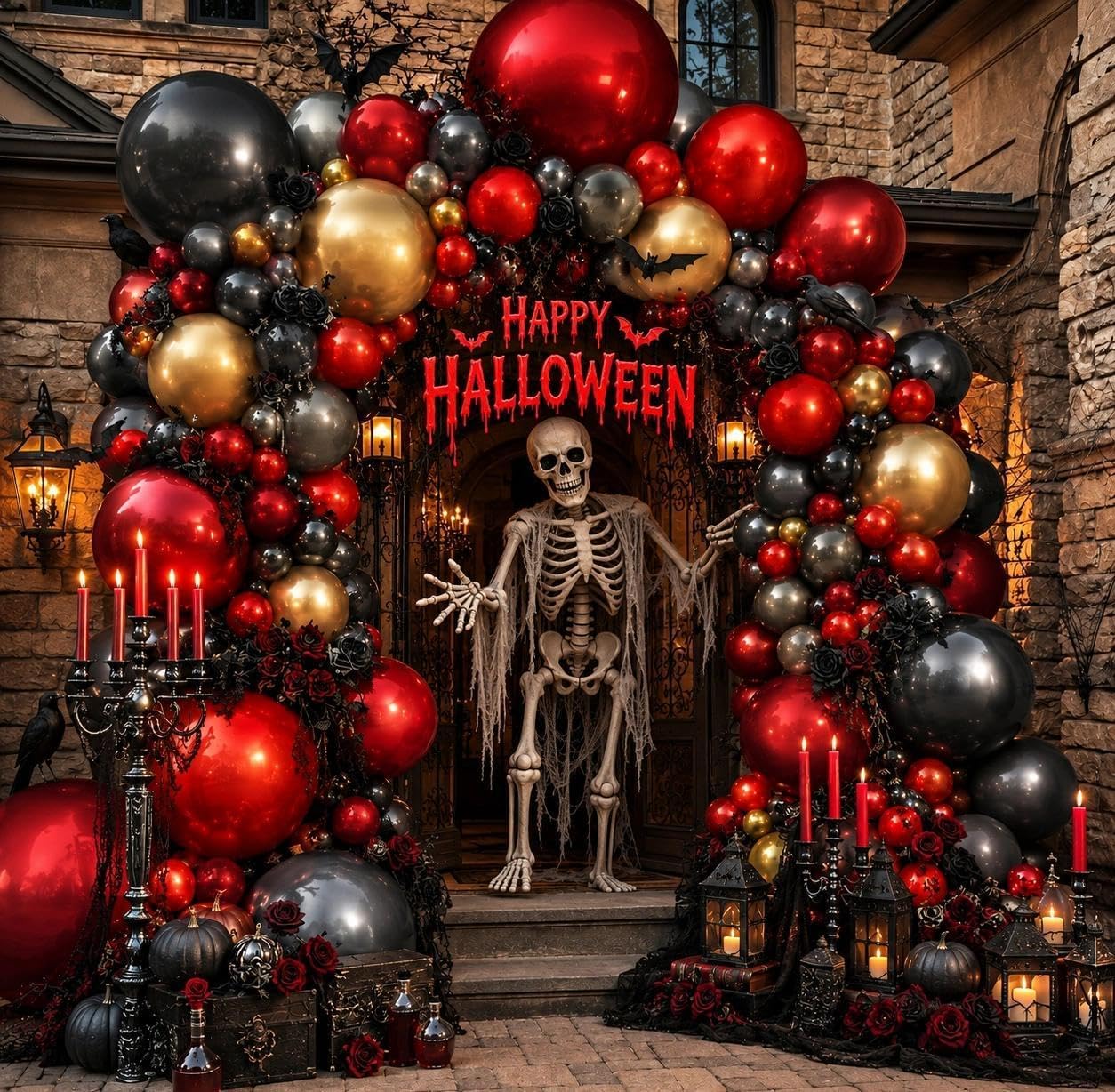 Wedding Balloon Arch - Halloween Balloon Arch Kit Double Stuffed
