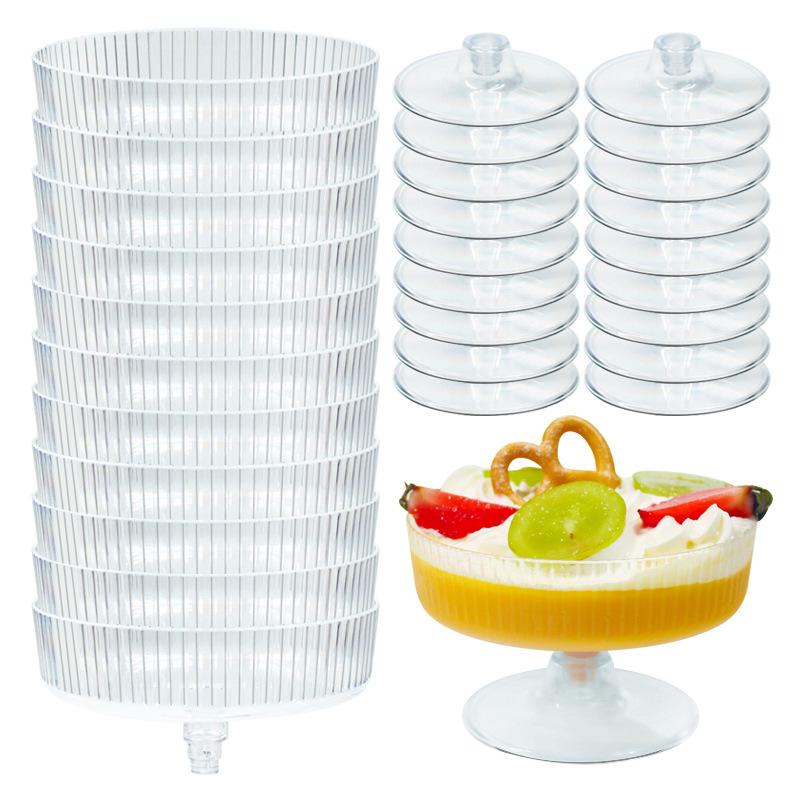 Champagne Tower Set - ●10Pcs Plastic Martini Glasses Disposable Transparent