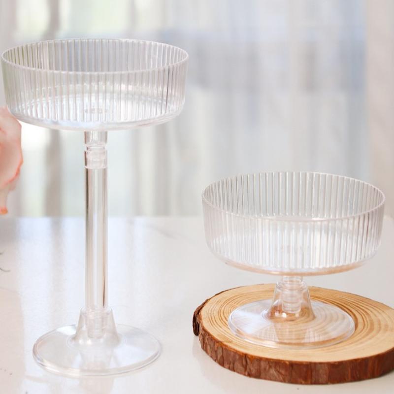 Champagne Tower Set - ** 10Pcs Plastic Martini Glasses Disposable