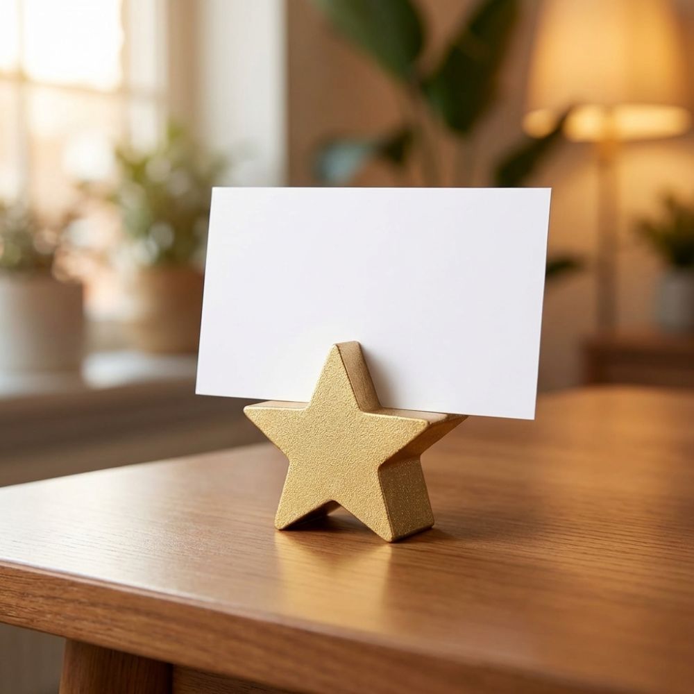 Table Number Gold - 12PCS Star Heart Shaped Table Number