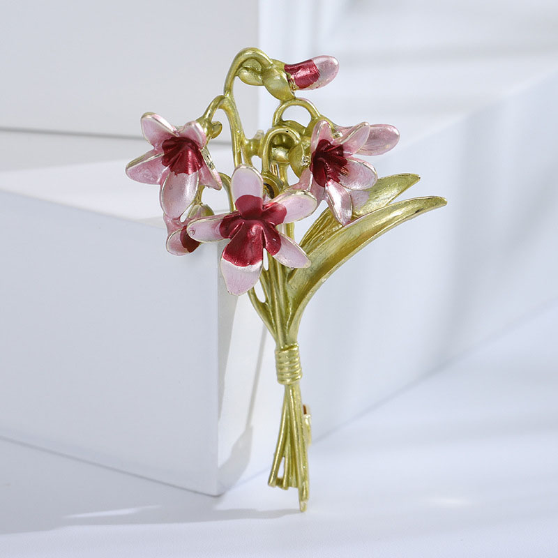 Blucome purple flower Brooch W - Suit Supply Wedding Party ulasan dan harga
