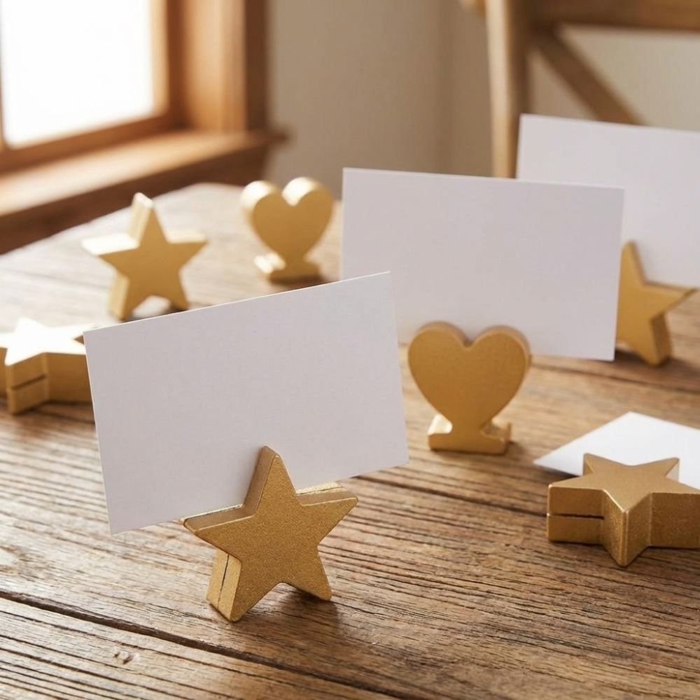 12PCS Star Heart Shaped Table  - Table Number Gold ulasan dan harga