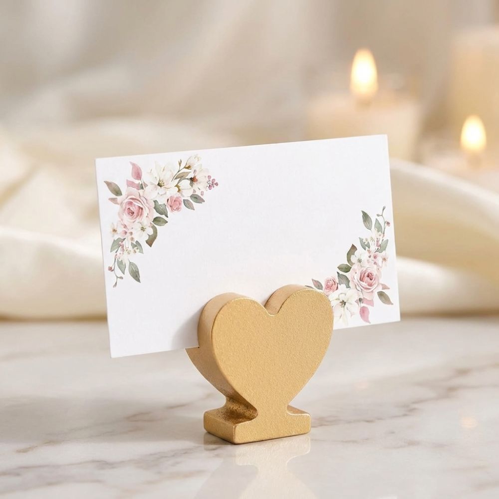 12PCS Star Heart Shaped Table  - Table Number Gold ulasan dan harga
