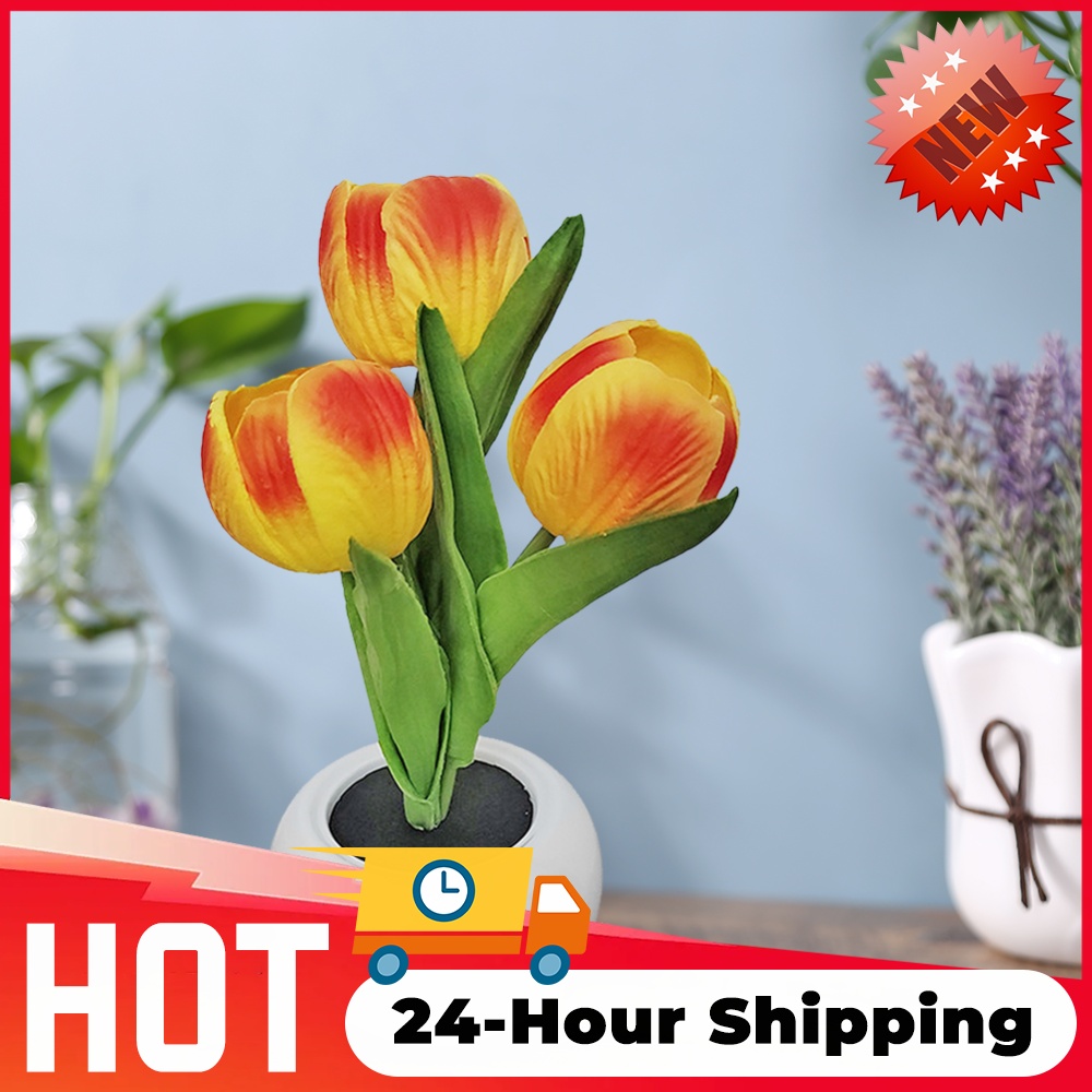 LED Tulip Lamp Night Romantic  - Wedding Led ulasan dan harga