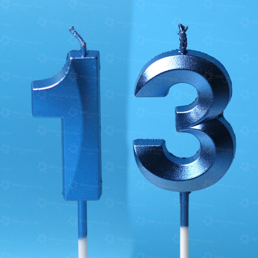 Blue Opera House Candles Numbe - Unity Candle Set ulasan dan harga