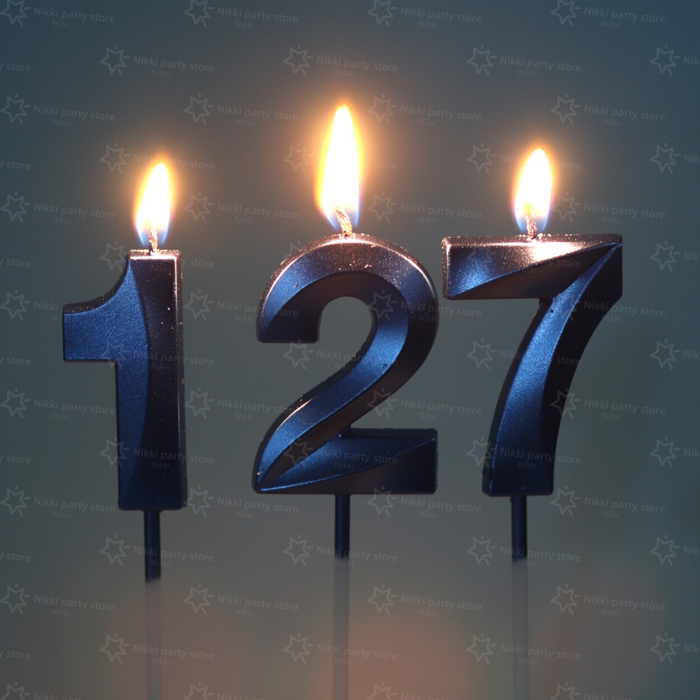Blue Opera House Candles Numbe - Unity Candle Set ulasan dan harga
