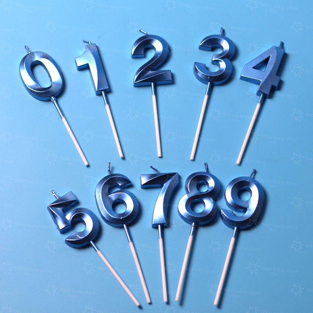 Blue Opera House Candles Numbe - Unity Candle Set ulasan dan harga