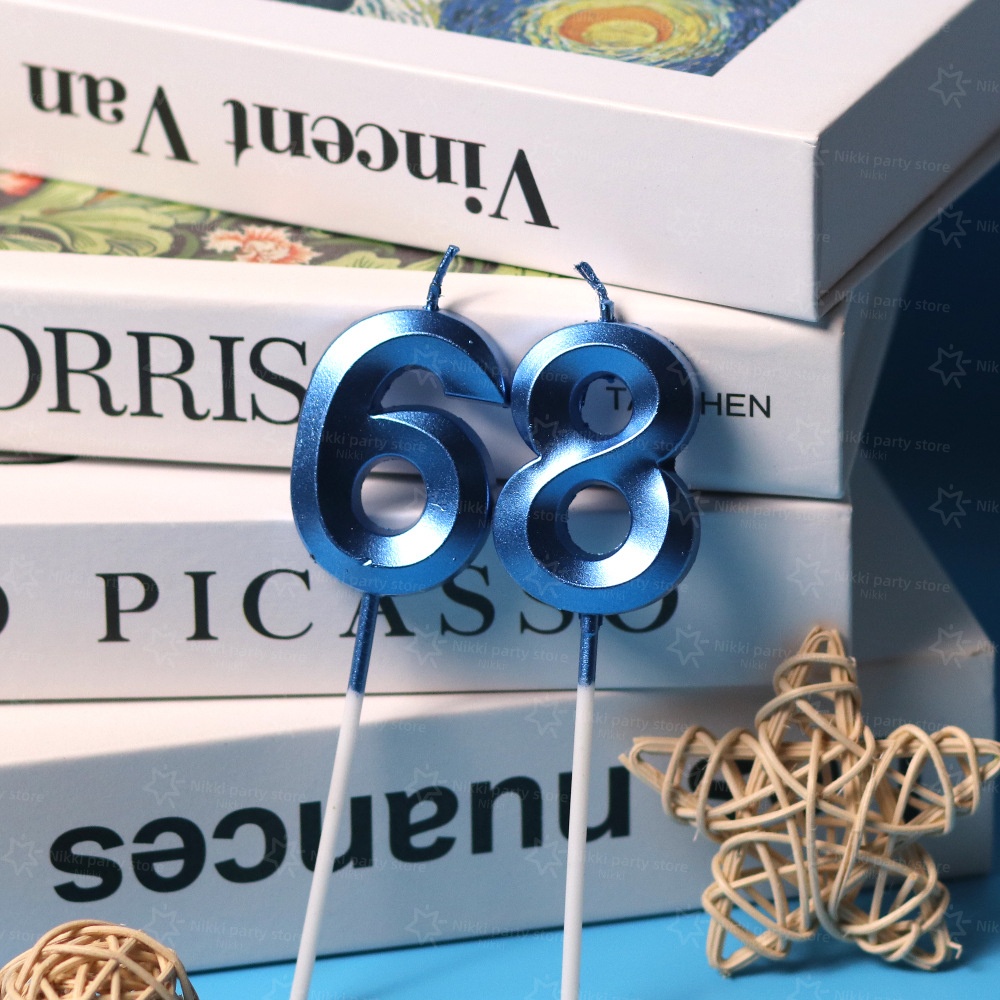 Blue Opera House Candles Numbe - Unity Candle Set ulasan dan harga