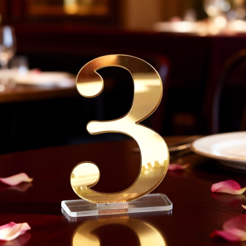 Numbers for Wedding Tables wit - Table Number Gold ulasan dan harga