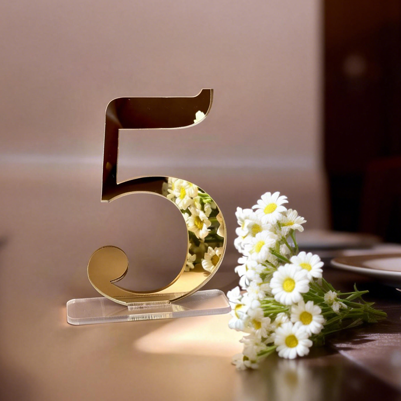 Numbers for Wedding Tables wit - Table Number Gold ulasan dan harga