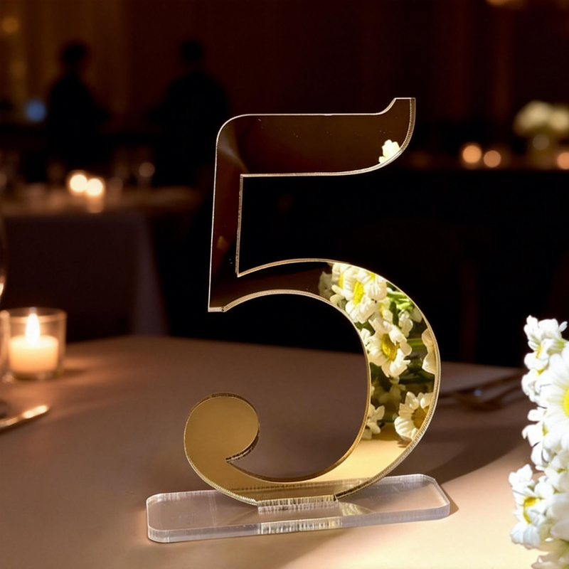 Numbers for Wedding Tables wit - Table Number Gold ulasan dan harga