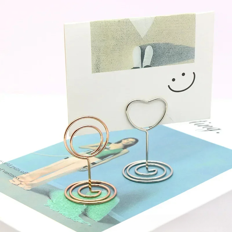 10PCS Metal Place Card Holders - Table Number Gold ulasan dan harga