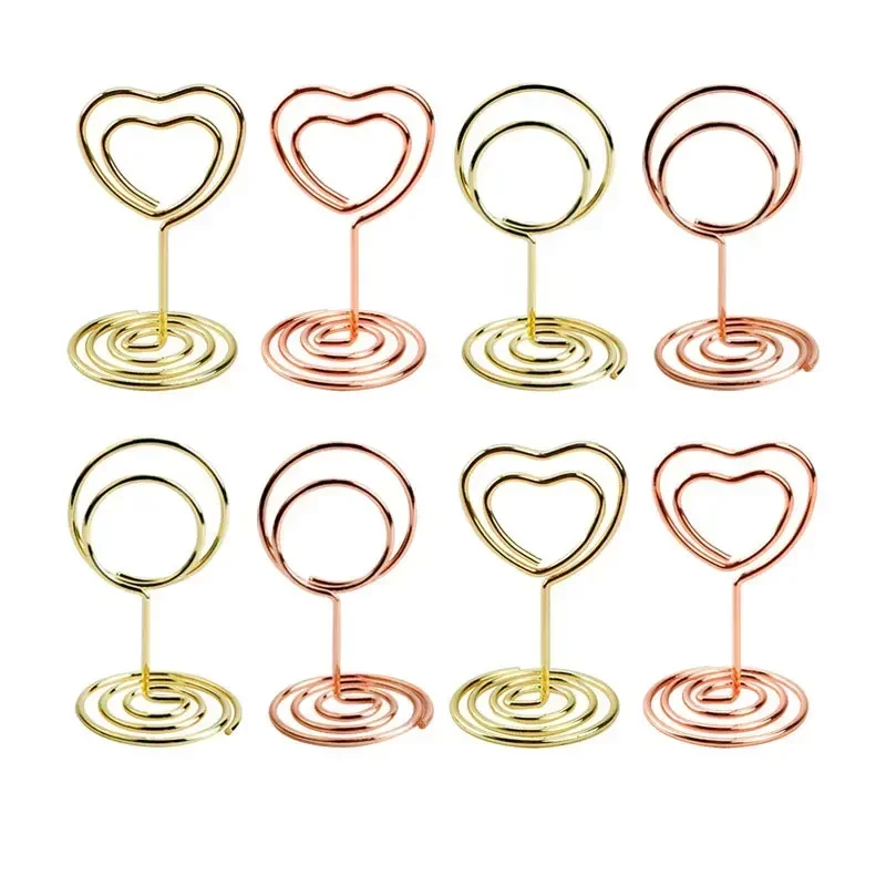 10PCS Metal Place Card Holders - Table Number Gold ulasan dan harga