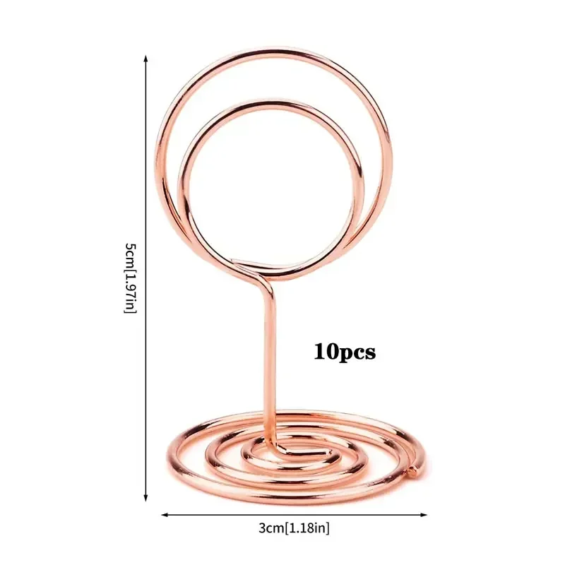 10PCS Metal Place Card Holders - Table Number Gold ulasan dan harga