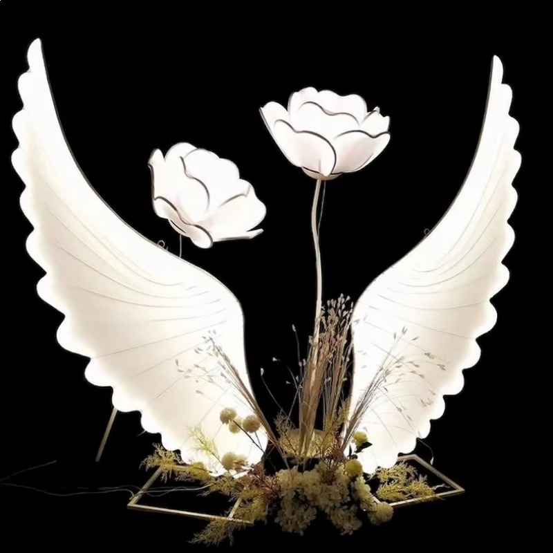 Glowing Angel Wings Light Prop - Wedding Led ulasan dan harga