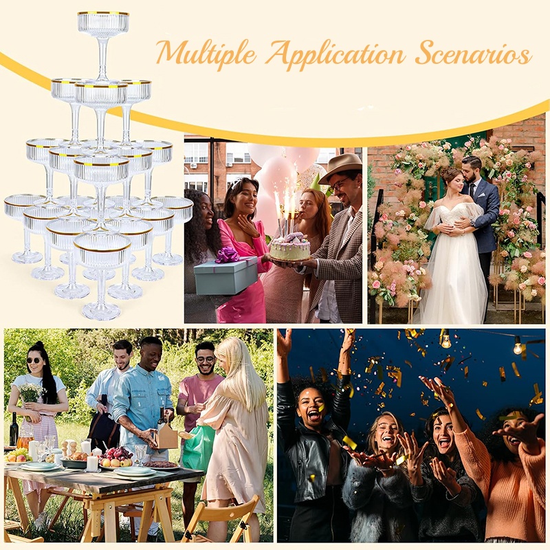 4-6Tier Acrylic Champagne Towe - Champagne Tower Set ulasan dan harga
