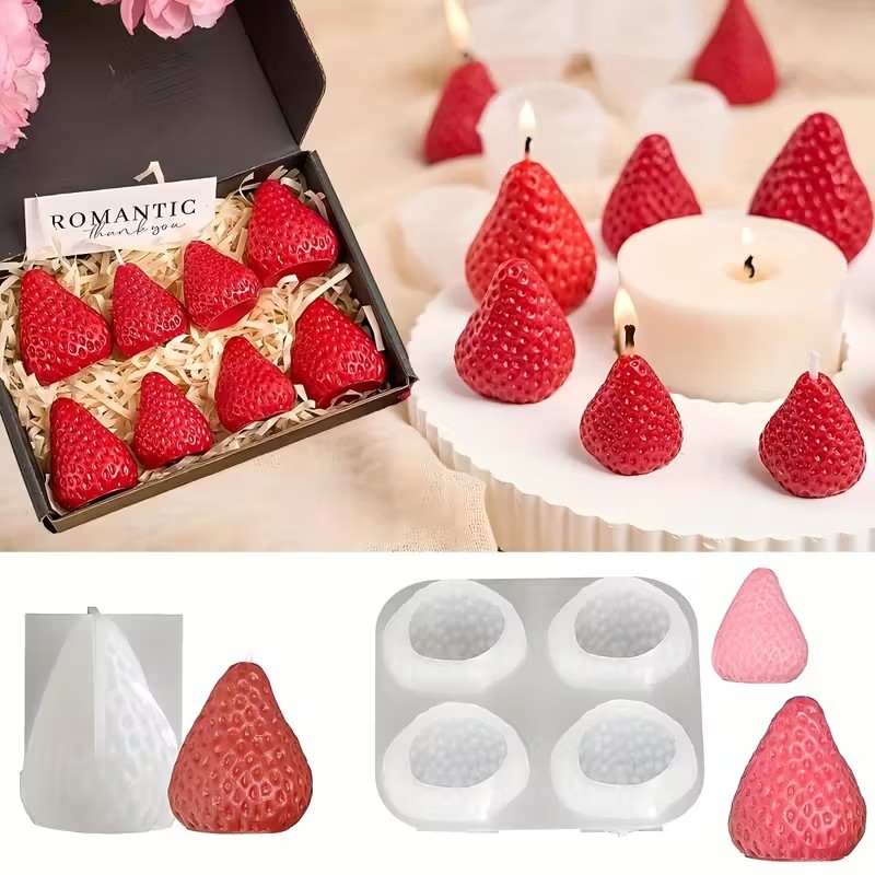Strawberry Silicone Candle Mol - Unity Candle Set ulasan dan harga