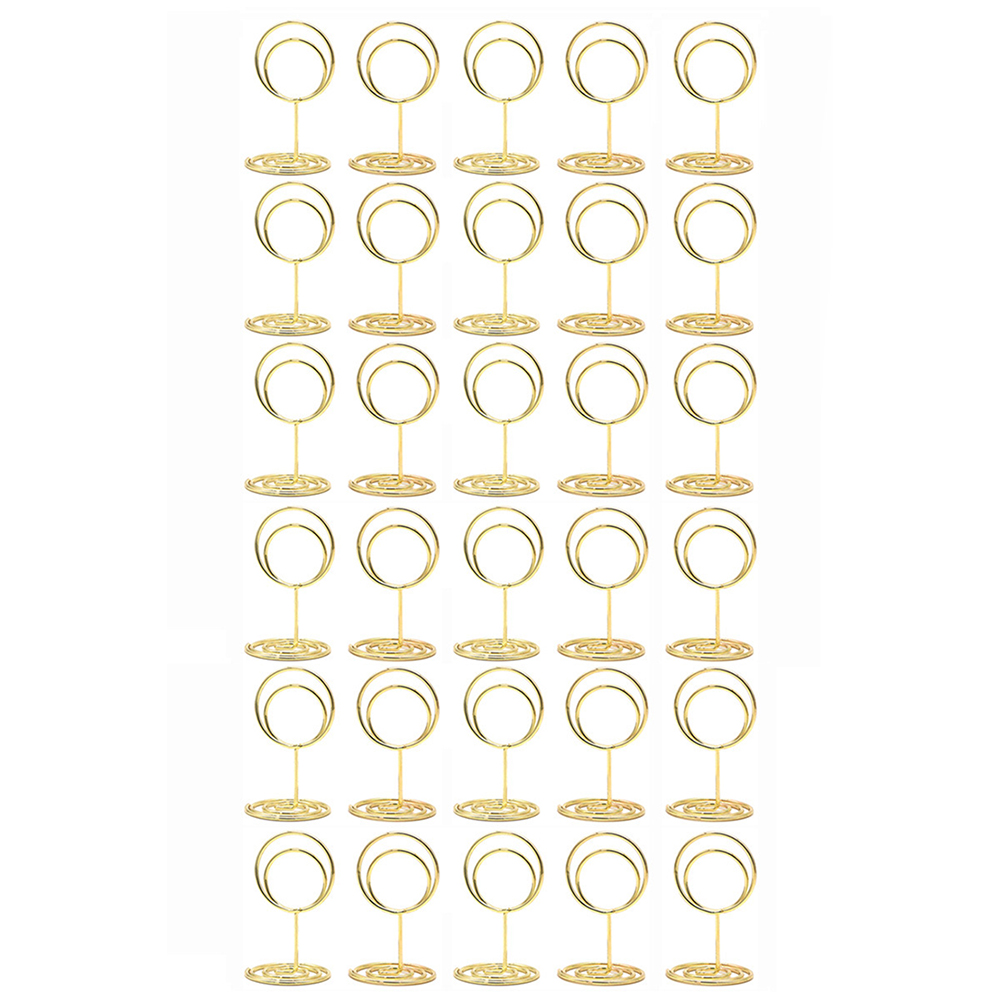 30 Pack Round Table Card Holde - Table Number Gold ulasan dan harga