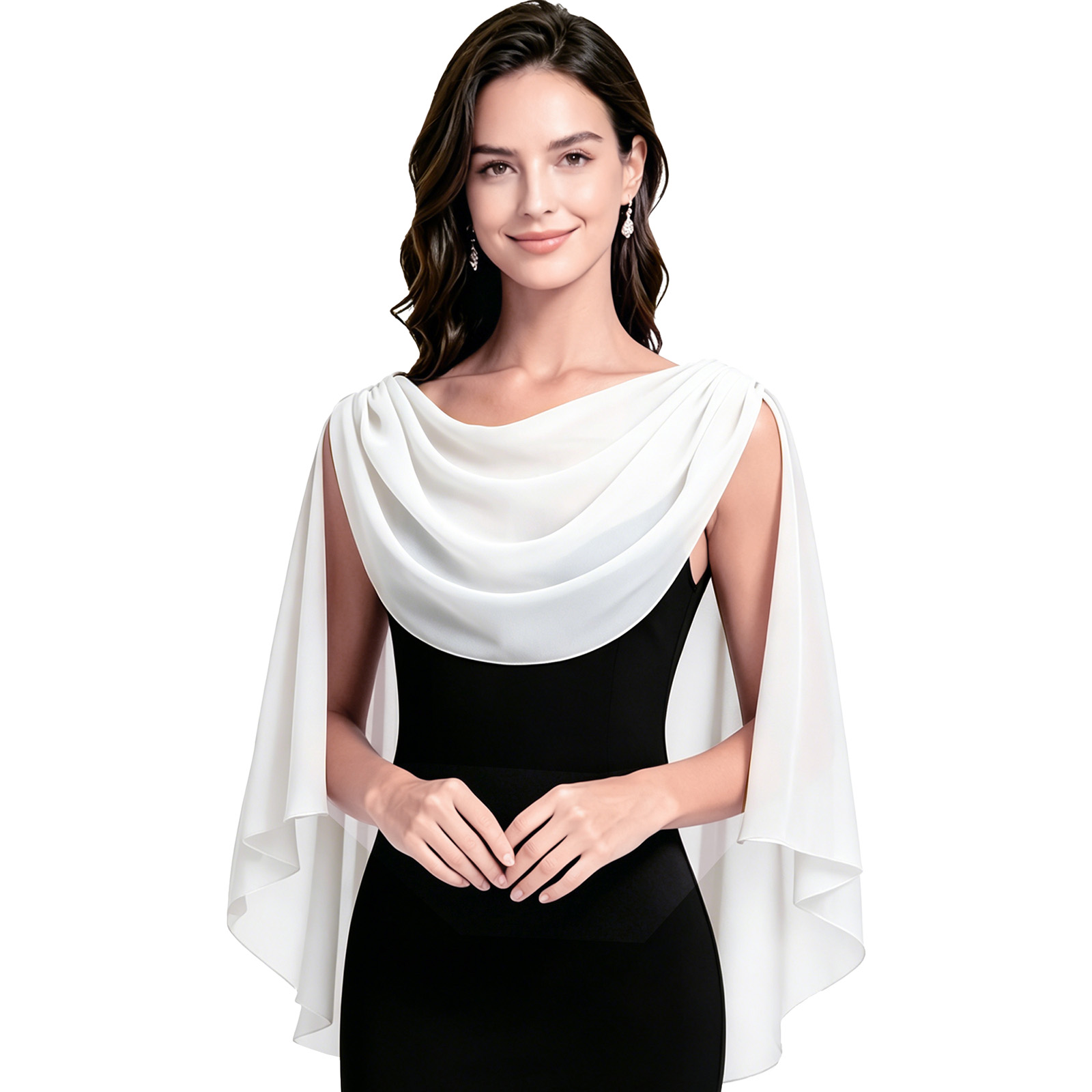 Cowl Neck Shawls Wraps for Wom - Wedding Dress Supply ulasan dan harga