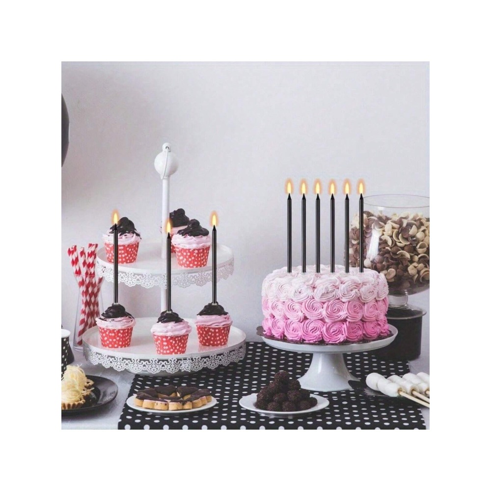 24 Pieces Metallic Candle Long - Unity Candle Set ulasan dan harga