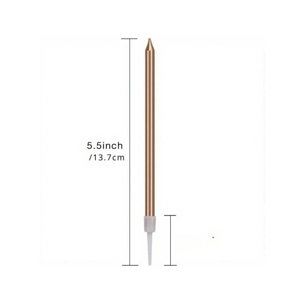 24 Pieces Metallic Candle Long - Unity Candle Set ulasan dan harga