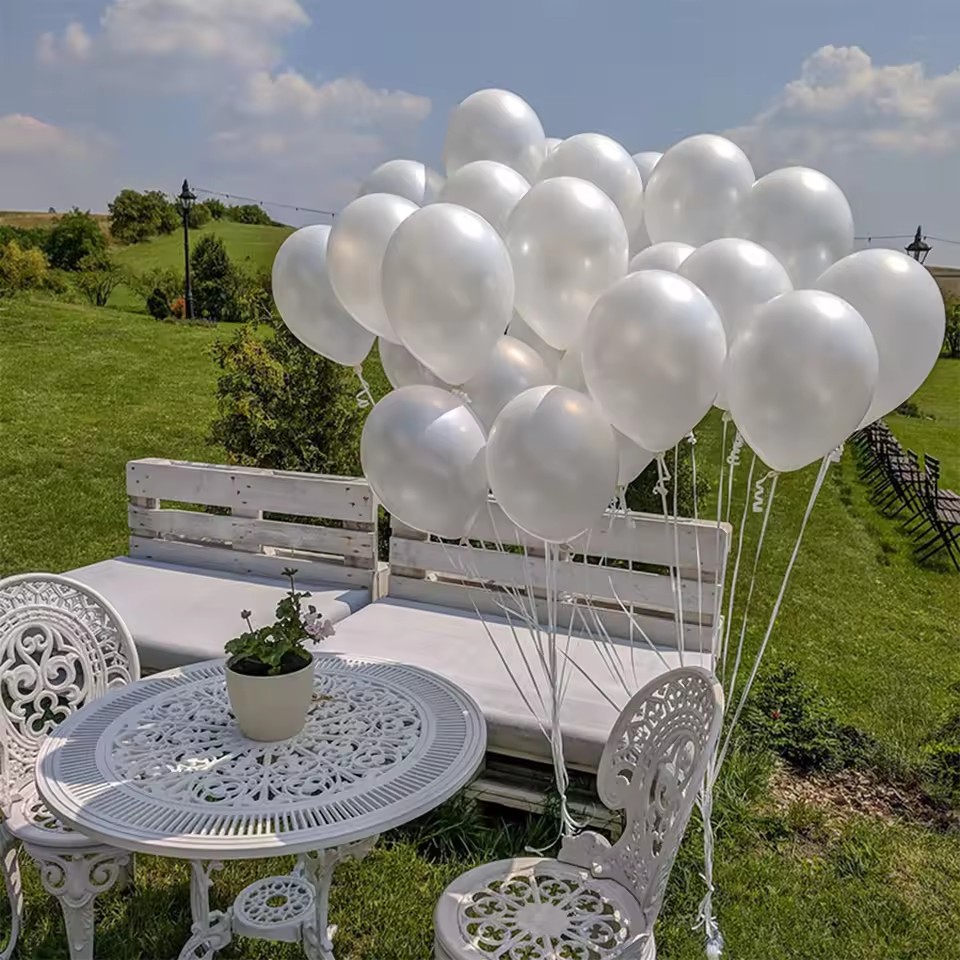 21Pcs Pearlescent White Balloo - Wedding Balloon Arch ulasan dan harga