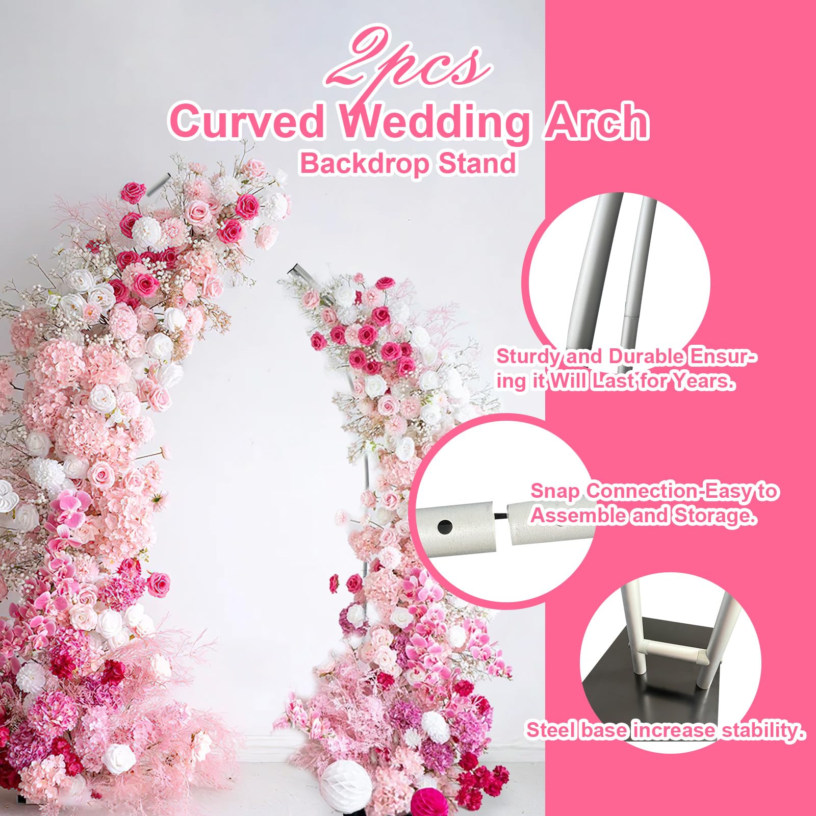Curved Half Arch Balloon Stand - Wedding Balloon Arch ulasan dan harga