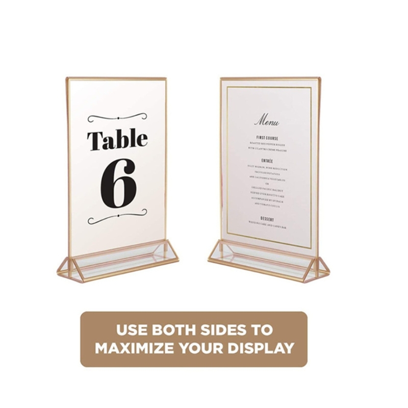 Clear Acrylic Wedding Table Nu - Table Number Gold ulasan dan harga