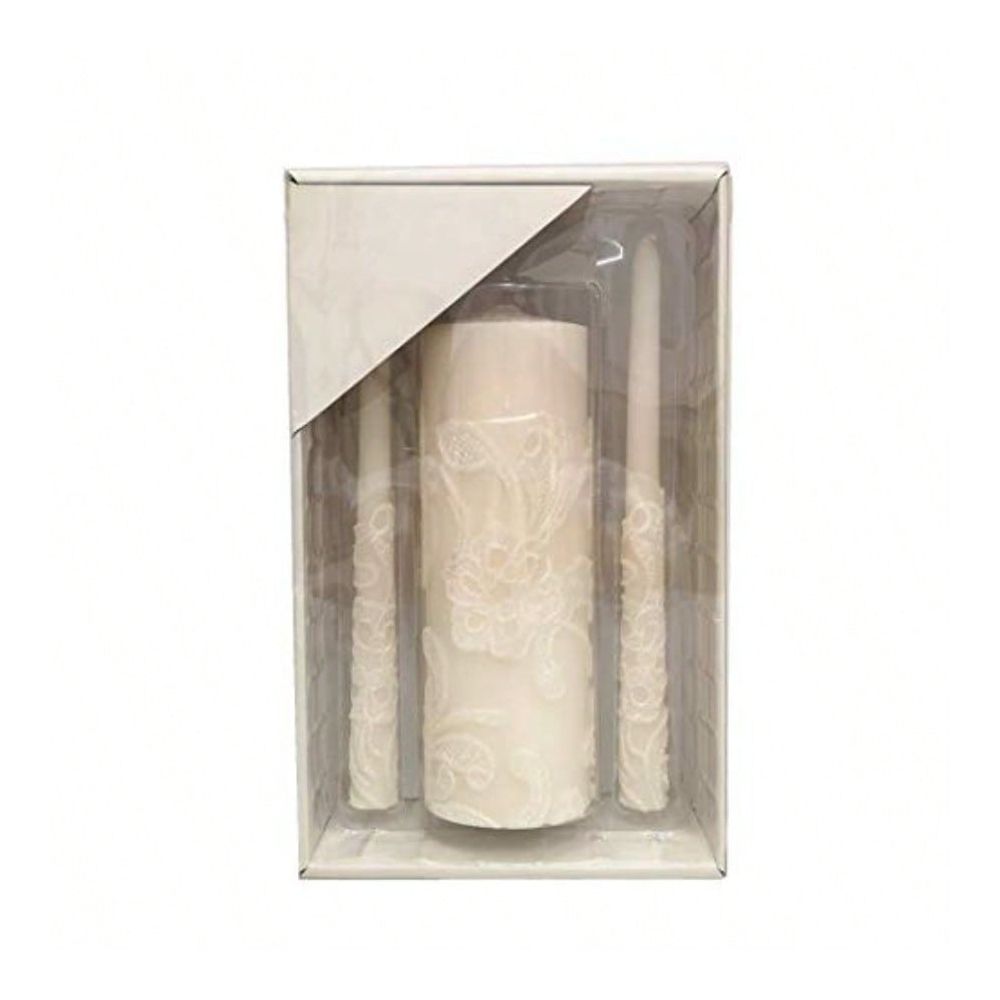 Inch High Cream Wedding Unity  - Unity Candle Set ulasan dan harga