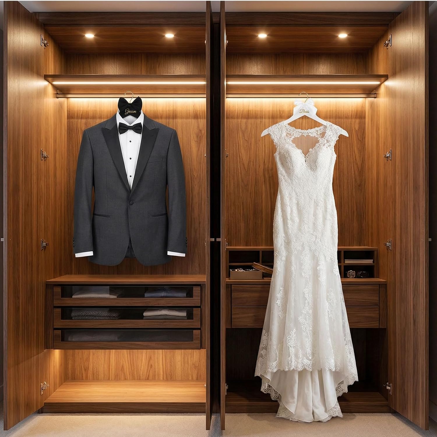 2 Pcs Wooden Bride And Groom H - Suit Supply Wedding Party ulasan dan harga