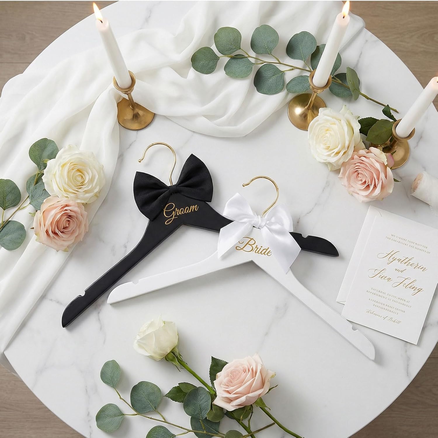 2 Pcs Wooden Bride And Groom H - Suit Supply Wedding Party ulasan dan harga