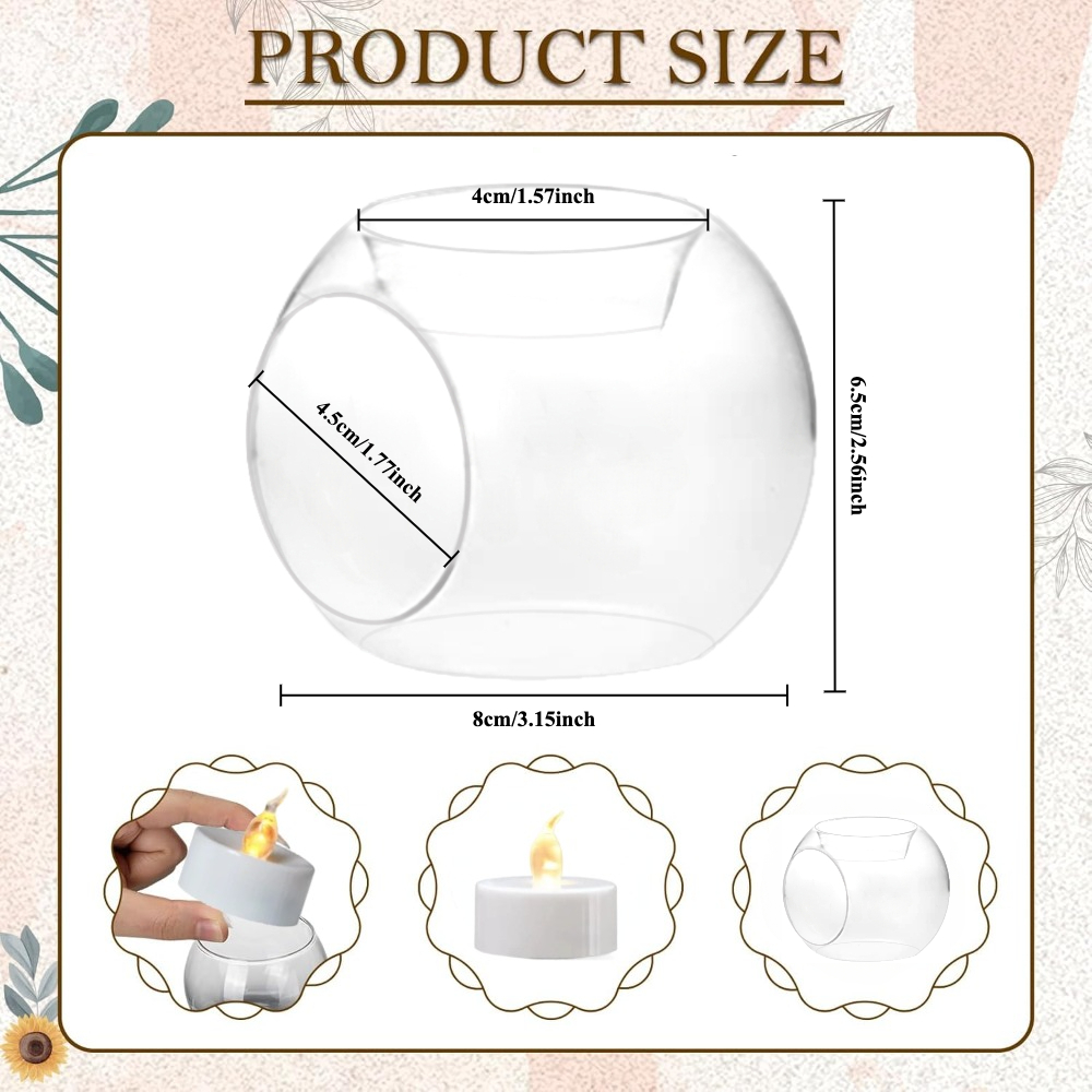 6/12pcs Glass Round Hollow Can - Unity Candle Set ulasan dan harga