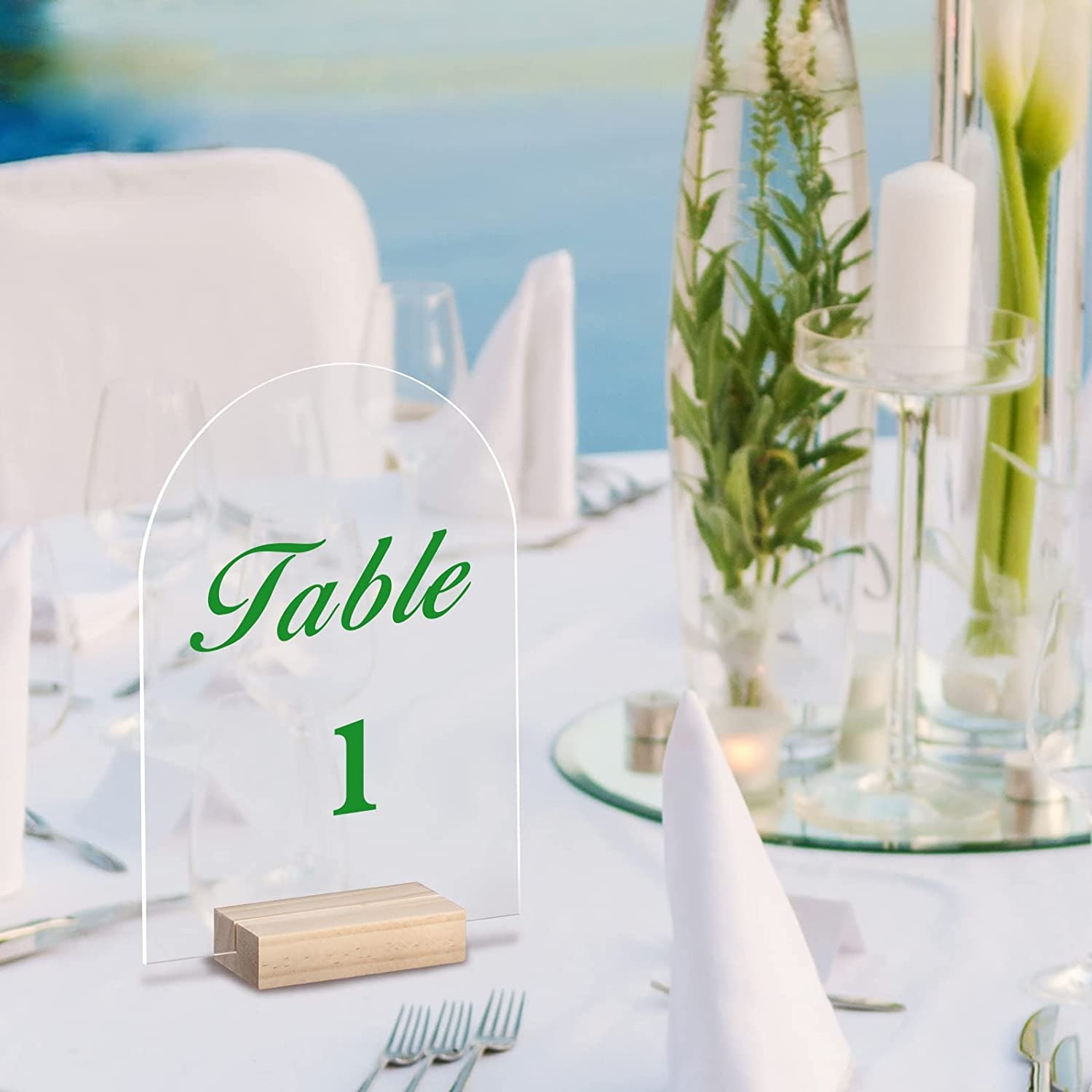 10/20/30/50PCS Arch Acrylic Si - Table Number Gold ulasan dan harga