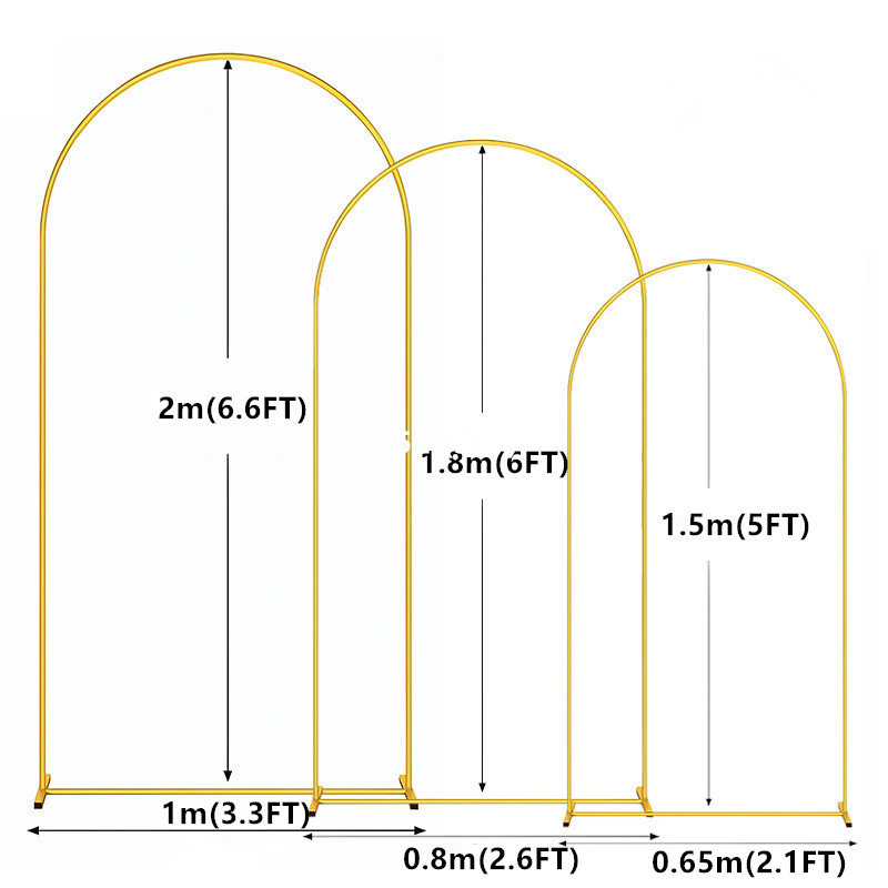 1pc Gold Metal Arch Backdrop S - Wedding Balloon Arch ulasan dan harga