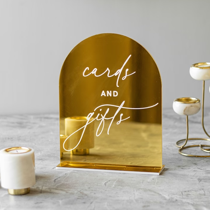 Set Of 4 Wedding Signs,In Lovi - Table Number Gold ulasan dan harga