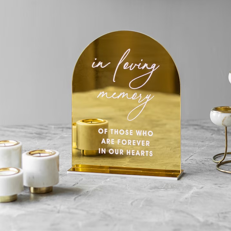 Set Of 4 Wedding Signs,In Lovi - Table Number Gold ulasan dan harga