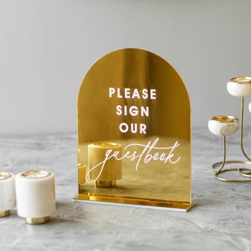 Set Of 4 Wedding Signs,In Lovi - Table Number Gold ulasan dan harga