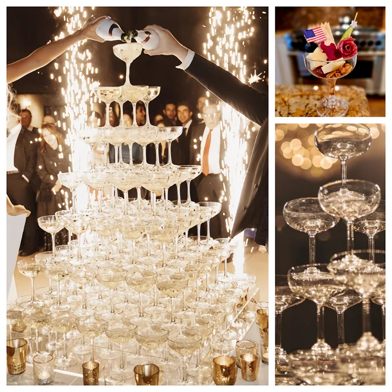 Clear Plastic Champagne Tower  - Champagne Tower Set ulasan dan harga