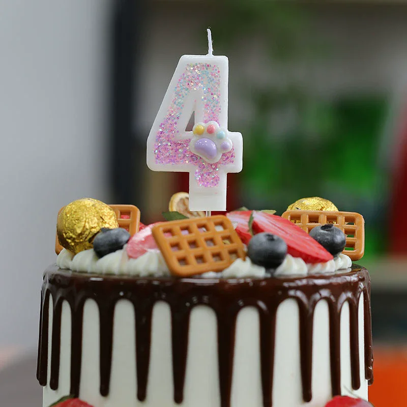Creative Cute Cat Paw Cake Num - Unity Candle Set ulasan dan harga