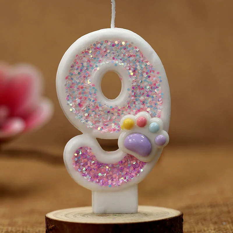 Creative Cute Cat Paw Cake Num - Unity Candle Set ulasan dan harga
