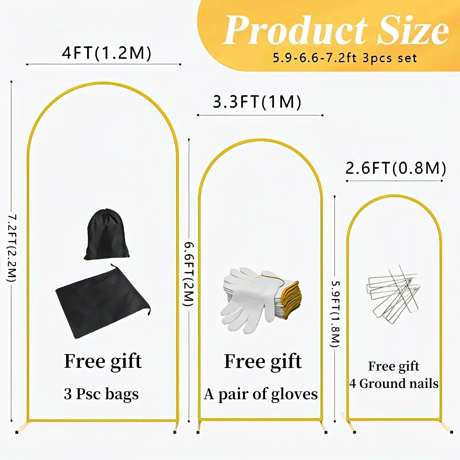 EU Warehouse Gold Metal Balloo - Wedding Balloon Arch ulasan dan harga