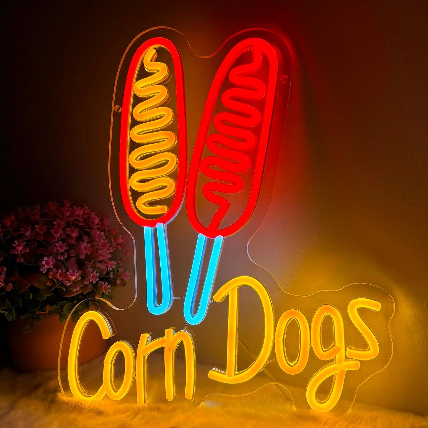 Corn Dog Neon Sign Snack USB D - Wedding Led ulasan dan harga