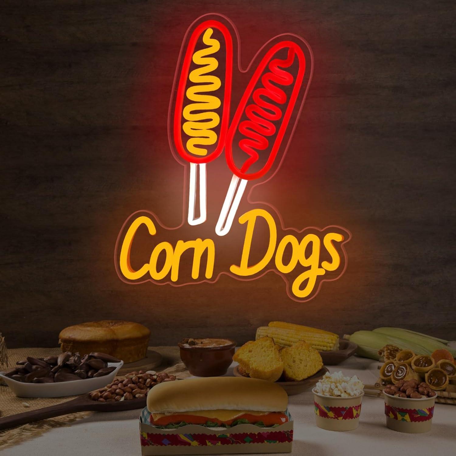 Corn Dog Neon Sign Snack USB D - Wedding Led ulasan dan harga