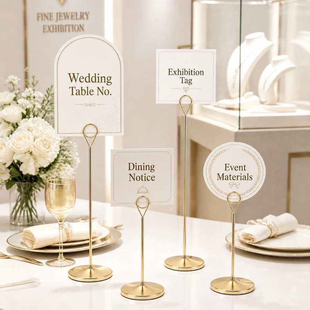 Portable Metal Table Number Ho - Table Number Gold ulasan dan harga