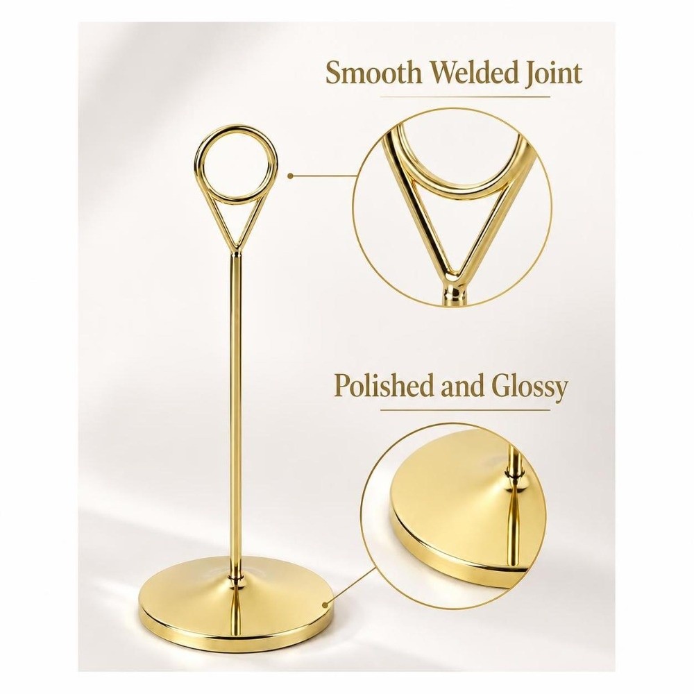 Portable Metal Table Number Ho - Table Number Gold ulasan dan harga
