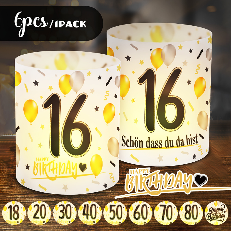 6 pcs. Black Gold Birthday Tab - Table Number Gold ulasan dan harga
