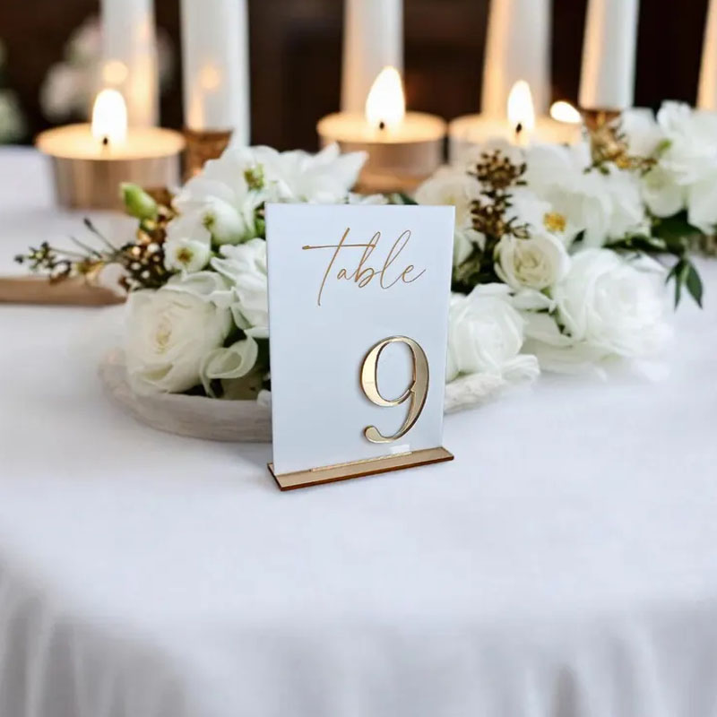 Wedding Table Numbers for Cere - Table Number Gold ulasan dan harga