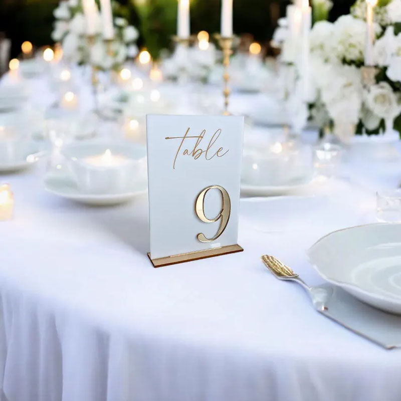 Wedding Table Numbers for Cere - Table Number Gold ulasan dan harga