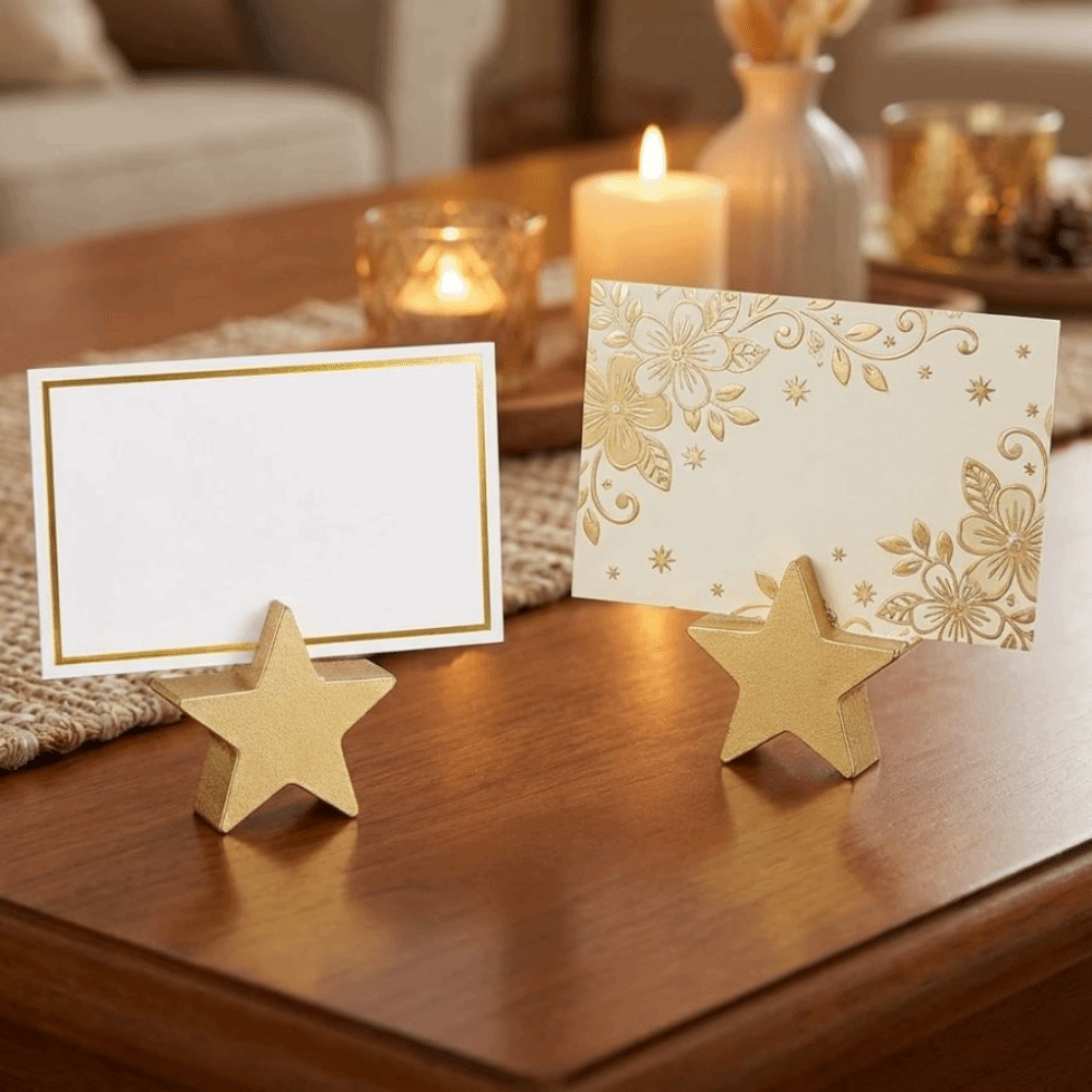 12PCS Star Heart Shaped Table  - Table Number Gold ulasan dan harga