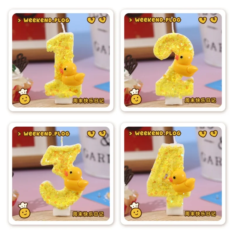 3D Mini Yellow Ducks Theme  Ca - Unity Candle Set ulasan dan harga